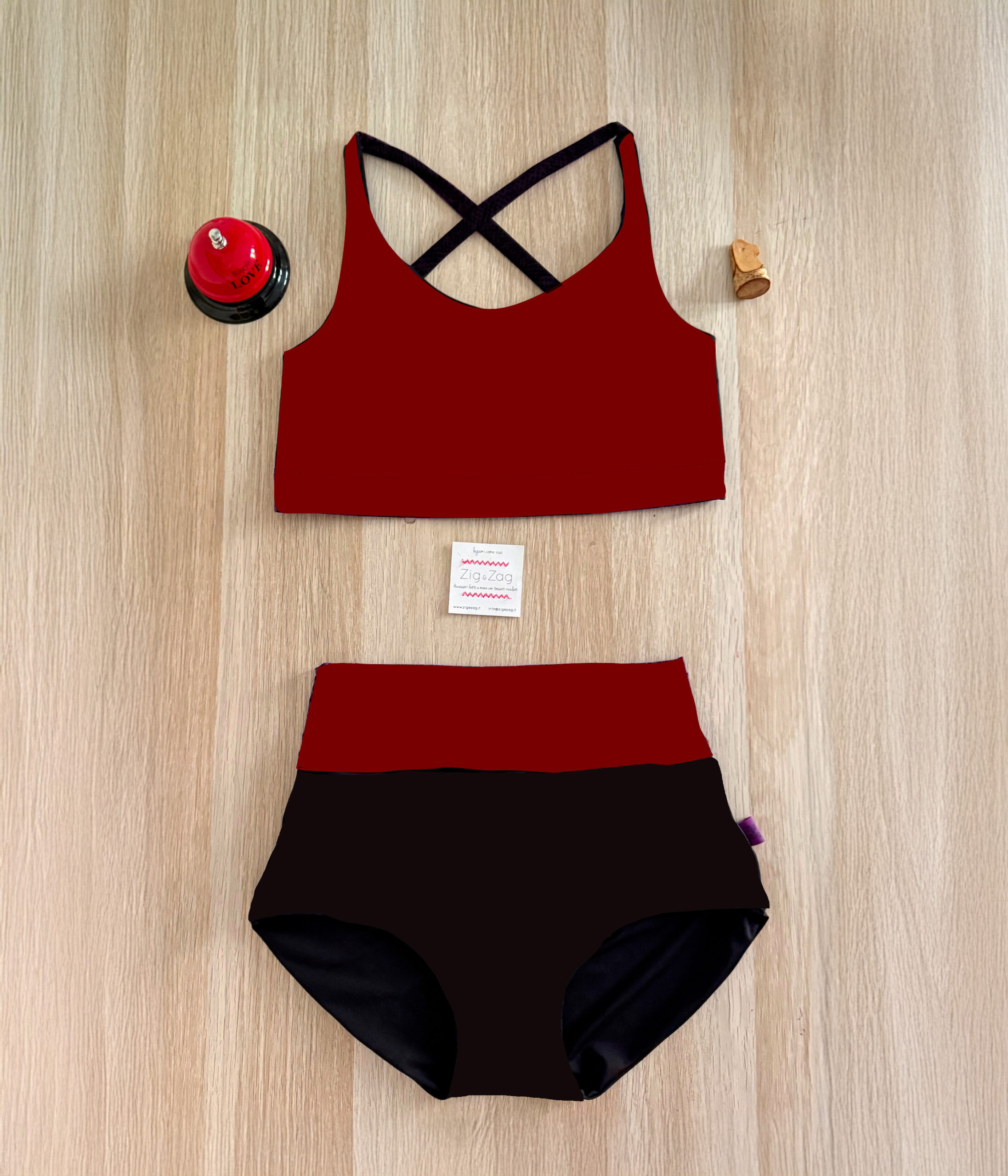 *Personalizzata* Top & Short - SNAKE Red-Black